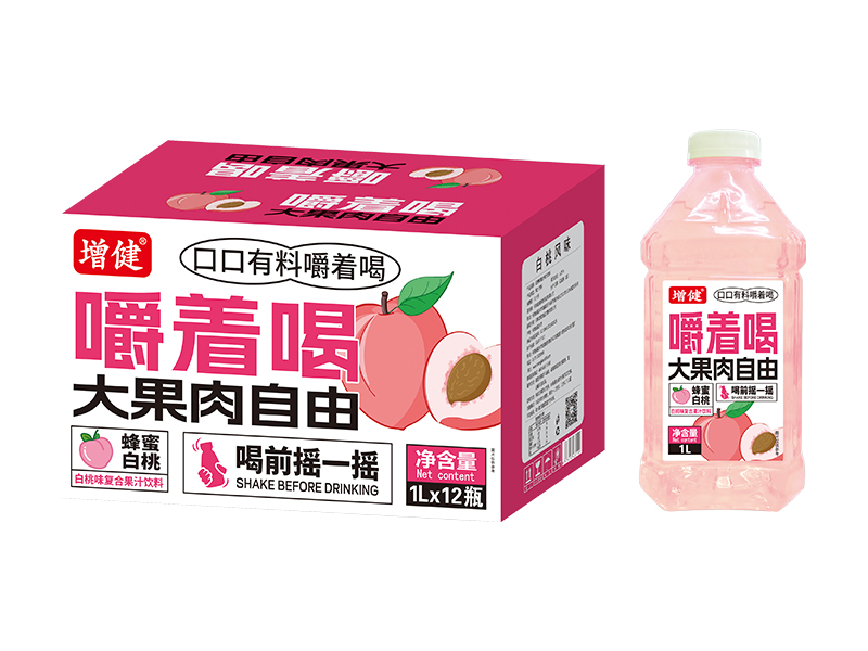 果肉哆哆果肉果汁1升裝（蜂蜜白桃）